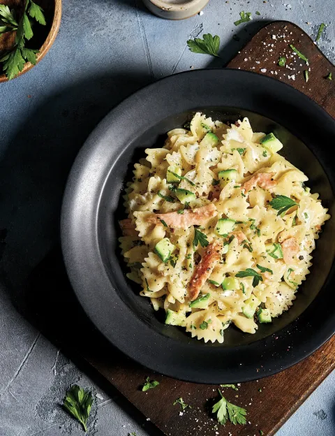 Farfalle with SMOKED SALMON