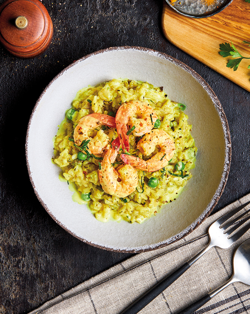 Risotto curry with shrimps | Mytilos