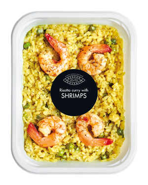 Risotto curry with shrimps