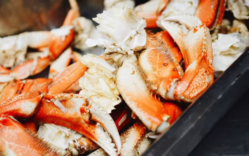 Crab ready to eat