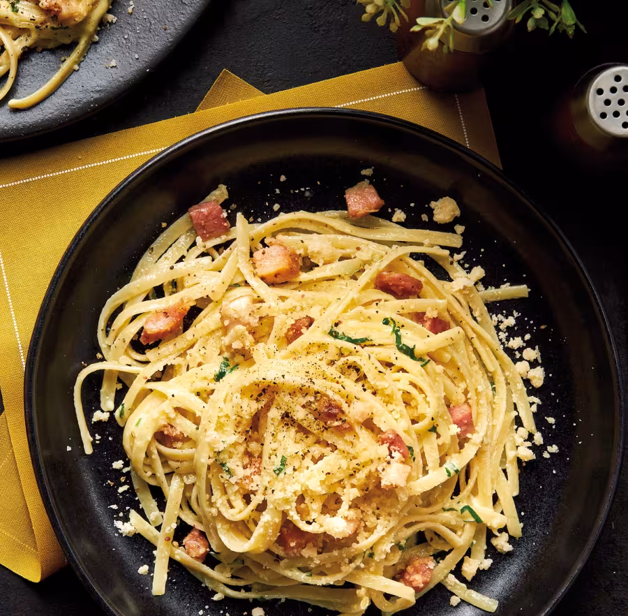 Aegean gourmet dish with meat and spageti