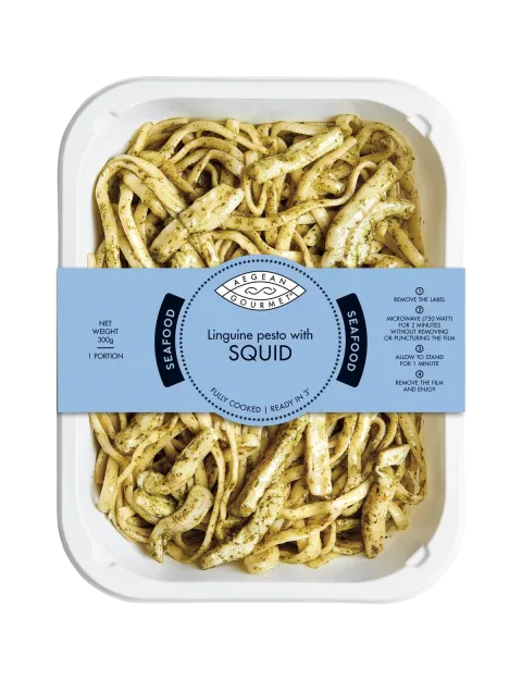 Linguine pesto with SQUID