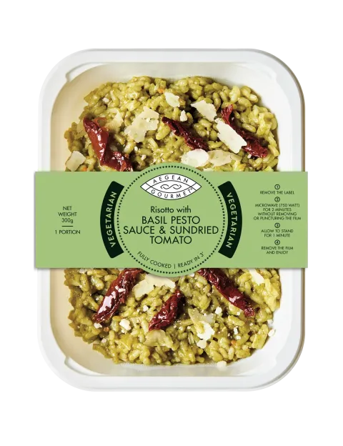 Risotto with BASIL PESTO SAUCE & SUNDRIED TOMATO